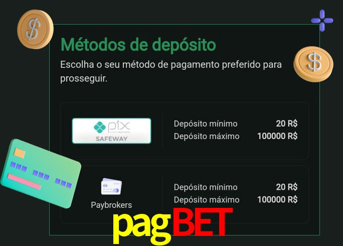 O cassino pagbet oferece uma grande variedade de métodos de pagamento